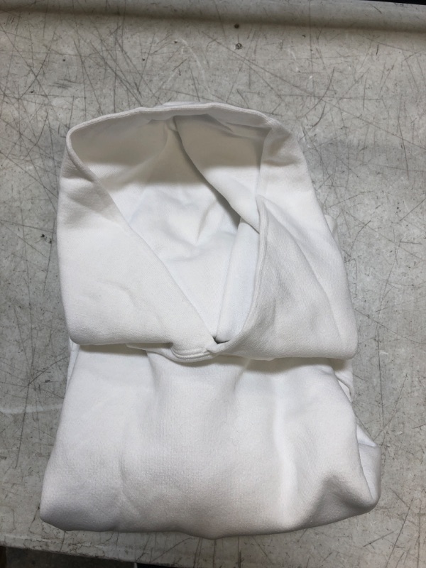 Photo 2 of  Adult Fleece Hooded Sweatshirt, WHITE 
SIZE XL
