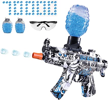 Photo 1 of Jenyolon Gel Ball Blaster, Splatter Ball Blaster Automatic with 70000 Water Beads, Electric Splat Ball Blaster MP-5 Toys for Outdoor Activities Shooting Game Gifts for Boys and Girls Ages 12+ (Blue)
