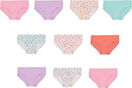 Photo 1 of Hanes Girls and Toddler Underwear, Cotton Knit Tagless Brief, Hipster, and Bikini Panties, Multipack (Colors May Vary) SIZE 2T-3T