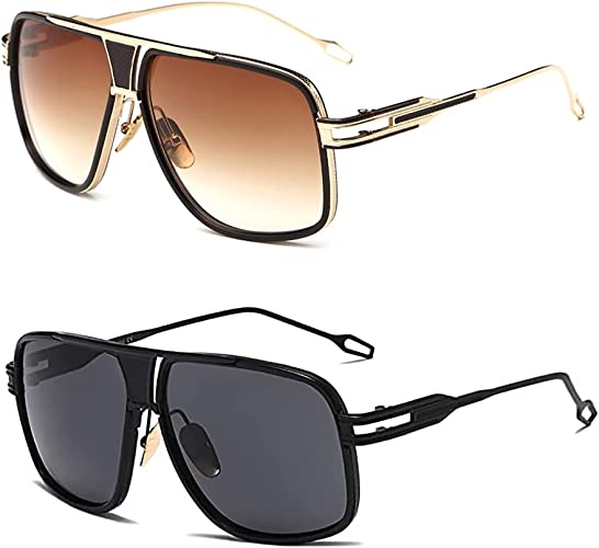 Photo 1 of GOBIGER Aviator Sunglasses for Men 100% UV Protection Goggle Alloy Frame with Case
