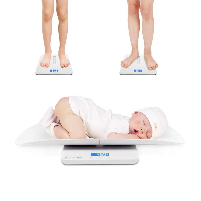 Photo 1 of  Baby Scale, Multi-Function Toddler Scale, Baby Scale Digital, Pet Scale, Infant Scale with Hold Function, Blue Backlight, Weight and Height Track (24 inch)