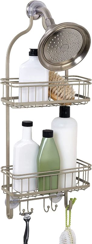Photo 1 of Zenna Home Hanging Over-the-Shower Caddy, Satin Nickel
