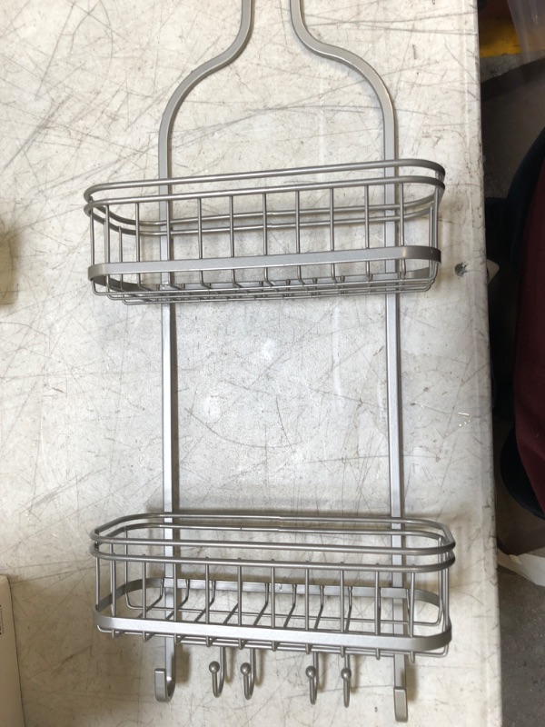 Photo 2 of Zenna Home Hanging Over-the-Shower Caddy, Satin Nickel

