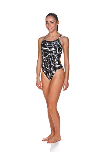 Photo 1 of Arena Women's Standard Shattered Glass Challenge Back One Piece Swimsuit, Black, SIZE  34

