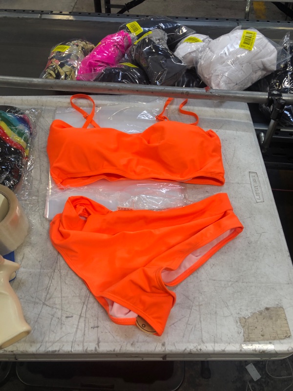 Photo 1 of 2 PC ORANGE BIKINI SET ( SIZE: XL) 