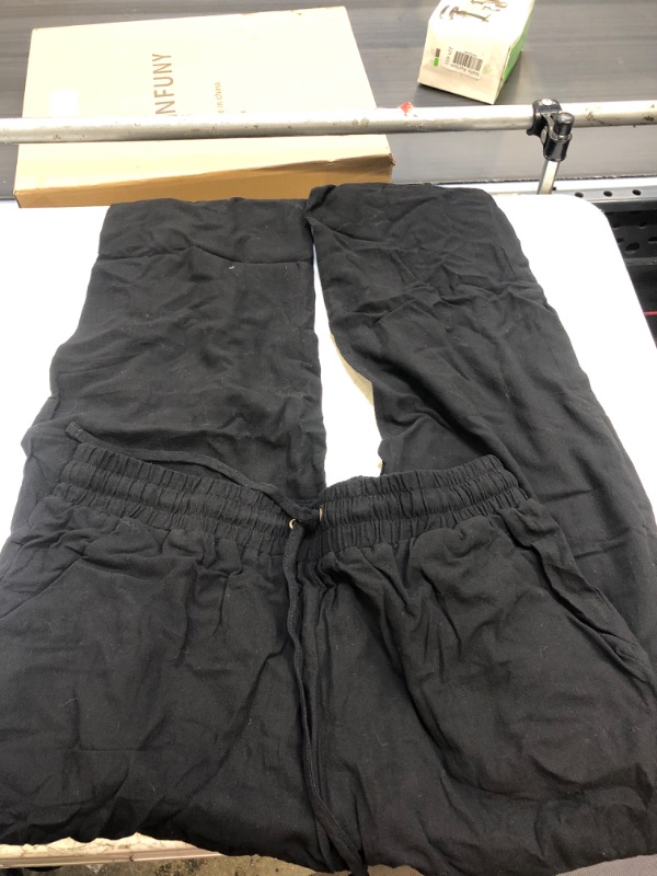 Photo 1 of BLACK BOOT CUT CASUAL PANTS ( SIZE : MED) 