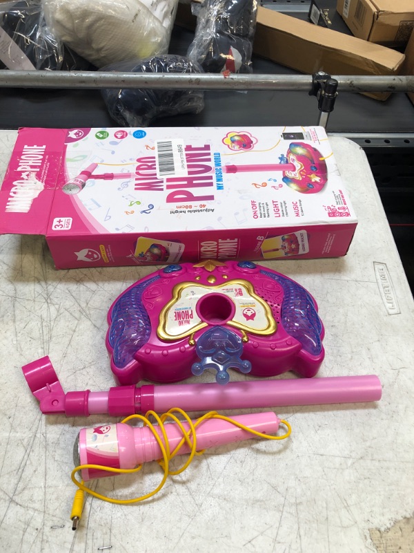 Photo 1 of  KIDS PINK MICROPHONE WITH STAND 