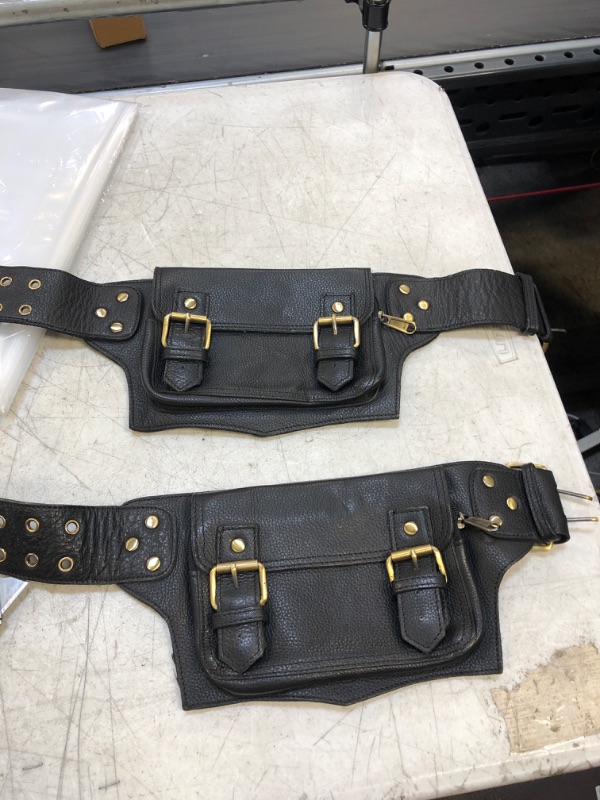 Photo 1 of 2 PC FAKE LEATHER FANNY PACKS 