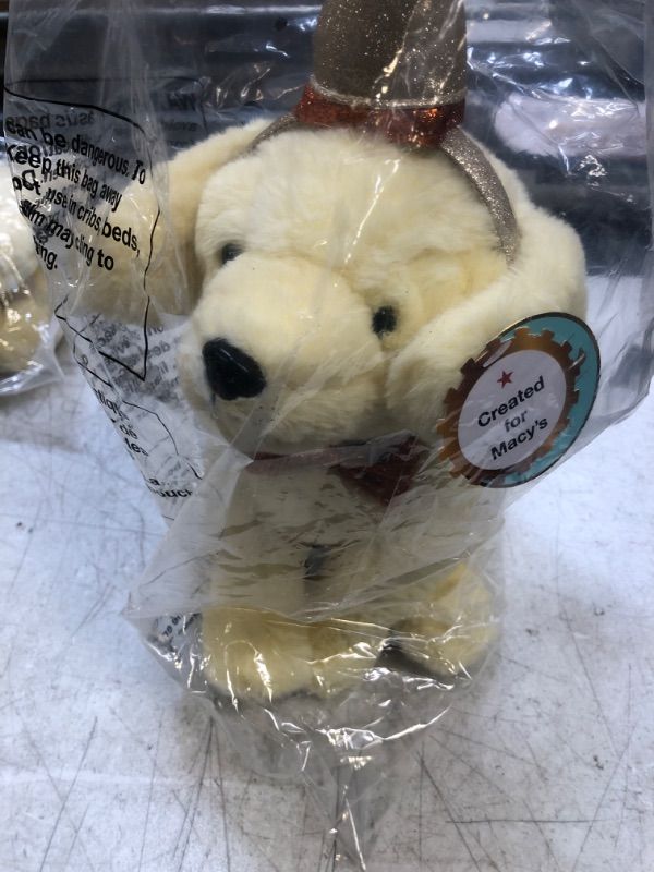 Photo 2 of FAO Schwarz 12" Labrador Plush Cuddly Stuffed Animal with Party Hat