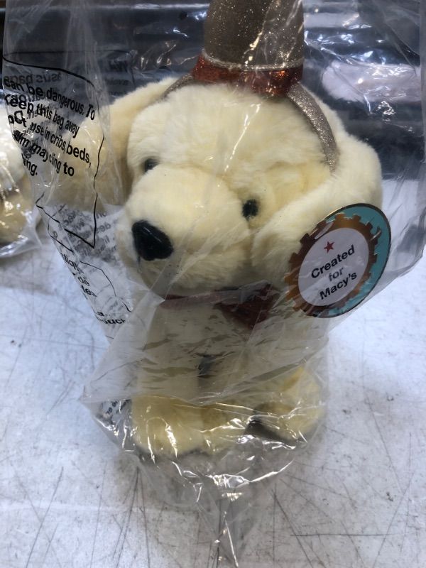 Photo 1 of FAO Schwarz 12" Labrador Plush Cuddly Stuffed Animal with Party Hat