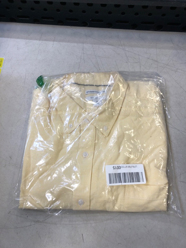 Photo 1 of AMAZON ESEENTIALS - YELLOW COLLARED BUTTONED UP LONG SLEEVE TOP - 2XL