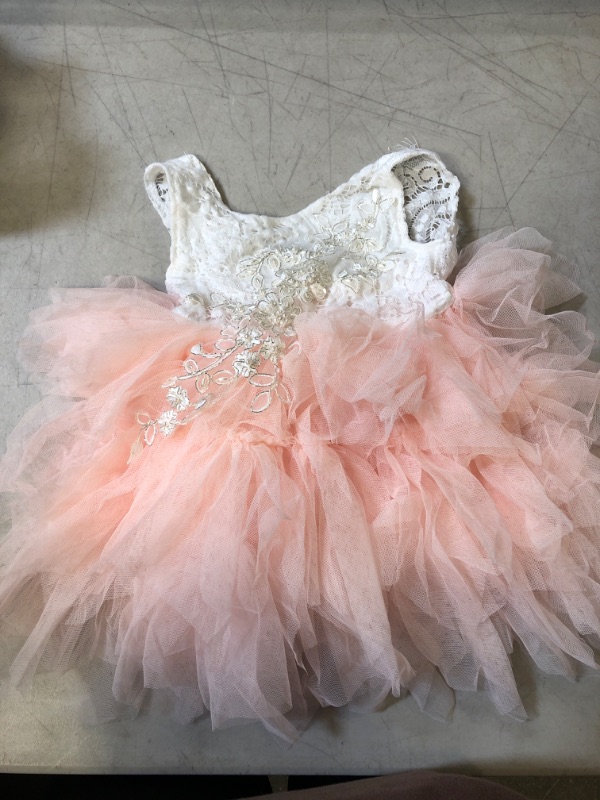 Photo 1 of BABY GIRLS PINK TUTU & WHITE DRESS - 2T