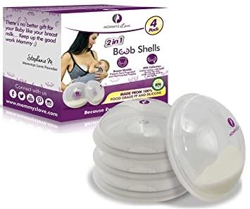 Photo 1 of Breast Shell & Milk Catcher for Breastfeeding Relief (2 in 1) Protect Cracked, Sore, Engorged Nipples & Collect Breast Milk Leaks During The Day, While Nursing or Pumping (4 CT)
