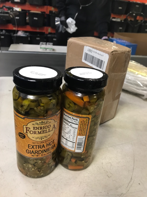 Photo 1 of  2 PACK OF Enrico Formella | Extra Hot Giardiniera | Italian - Chicago Style Hot Pickled Vegetables 16oz.
EXP 9-18-23
