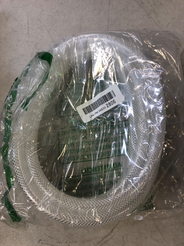 Photo 2 of 3/8" ID x 10 Ft High Pressure Braided Clear PVC Vinyl Tubing Flexible Vinyl Tube, Heavy Duty Reinforced Vinyl Hose Tubing, BPA Free and Non Toxic 3/8" I.D. 10 Feet