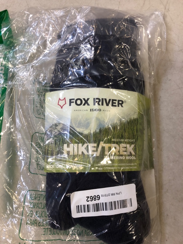 Photo 2 of FoxRiver Wick Dry Tramper Merino Wool Crew Socks Medium Weight Men’s Hiking Sock with Moisture Wicking Fabric Large Navy