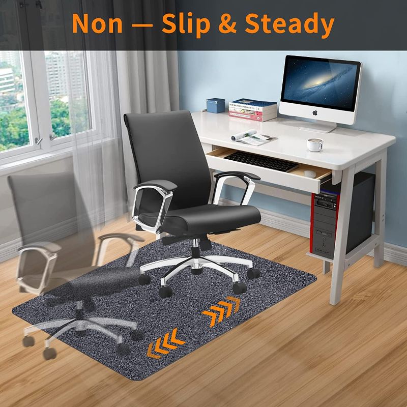 Photo 1 of BesWin Office Chair Mat for Hardwood Floor, 55"x35" Anti-Slip Home Office Desk Chair Mats, Computer Gaming Rolling Chair Mat, Multi-Purpose Low-Pile...
