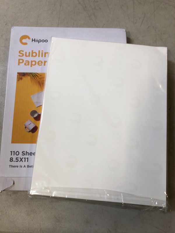 Photo 2 of Hiipoo Sublimation Paper 8.5x11 Inch, Work with Sublimation Ink and E Sawgrass Inkjet Printers for Mugs T-Shirts Light Fabric and Other Sublimation Blanks (110 Sheets, 120G) (A-8.5x11) A-120G 8.5x11”