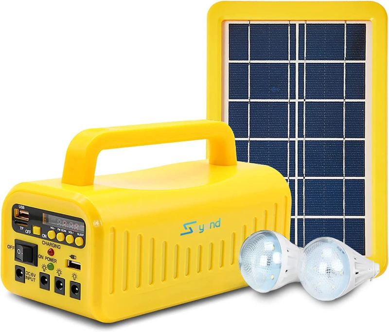 Photo 1 of Solar Generator Portable Power Station - Soyond Portable Battery Generator with Solar Generator (Solar Panel Included) 8000mAh Battery 2 LED Bulbs Fm Radio...
