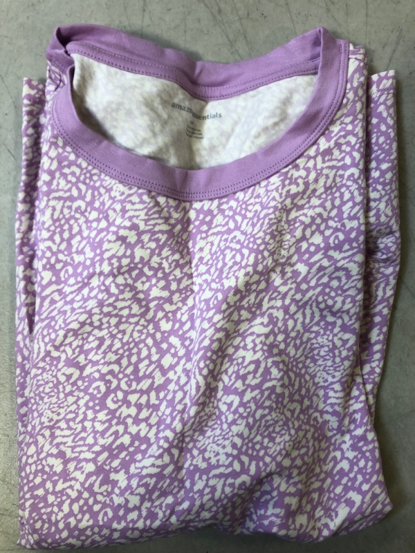 Photo 2 of Amazon Essentials Women's Classic-Fit Puff Short-Sleeve Crewneck T-Shirt Medium Lilac/White, Ikat/Animal