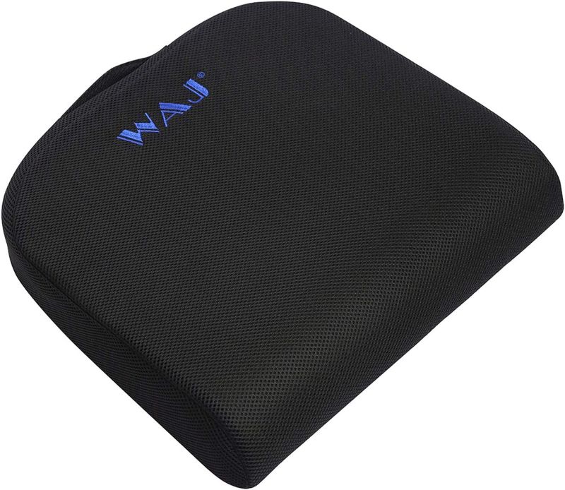 Photo 1 of WAJ Large Seat Cushion - Coccyx Cushion for Sciatica - Memory Foam Office Chair Cushion with Carry Handle and Anti Slip Bottom, Black
