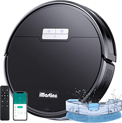 Photo 1 of iMartine Robot Vacuum and Mop Cleaner APP&Remote Control, Wi-Fi, Compatible with Alexa and Self-Charging, Ideal for Carpet, Hard Floors, Pet Hair Cleaning
