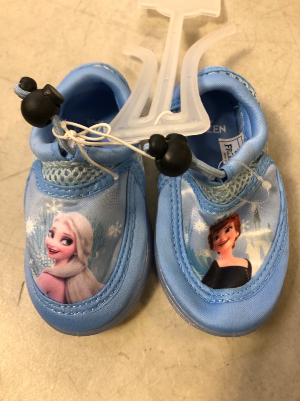 Photo 1 of Disney Frozen Water Shoes for Girls- Pool Aqua Socks for Kids- Anna Elsa Sandals Princess Bungee Waterproof Beach Slides Sport Character Summer Slip-on Quick Dry (Toddler/Little Kid)  SIZE 5/6
