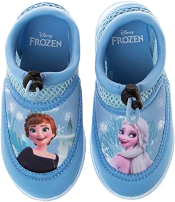 Photo 1 of Disney Frozen Water Shoes for Girls- Pool Aqua Socks for Kids- Anna Elsa Sandals Princess Bungee Waterproof Beach Slides Sport Character Summer Slip-on Quick Dry (Toddler/Little Kid)  SIZE 5/6
