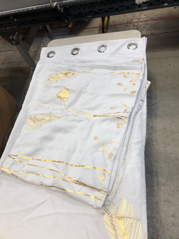 Photo 1 of 4.4ftx7ft light grey and gold curtains 2 panels