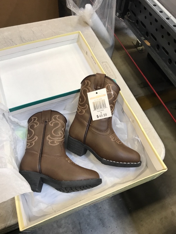 Photo 1 of Canyon Trails Kids Lil Cowboy Pointed Toe Classic Western Rodeo Boots (Toddler/Little Kid) 6 Toddler Brown