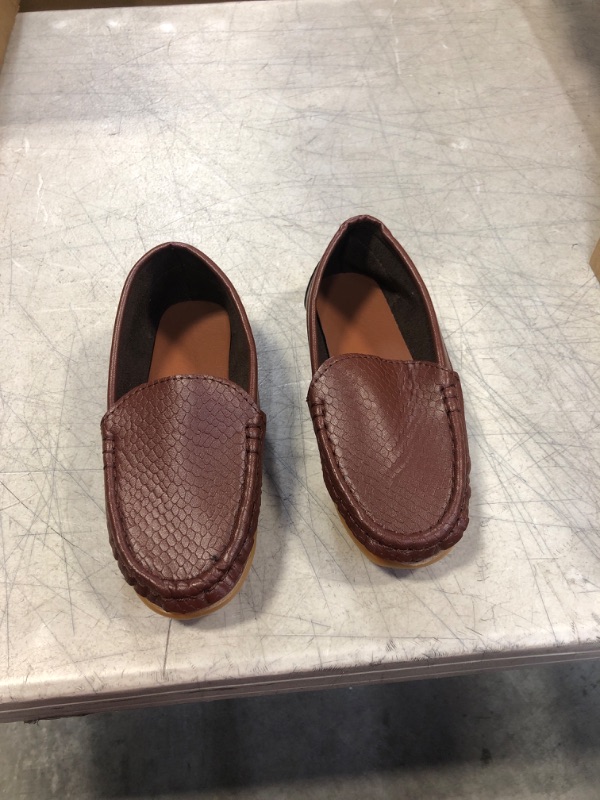 Photo 1 of Little boy's brown leather loafers 32