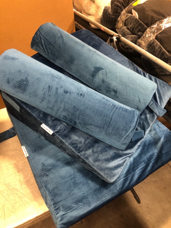 Photo 1 of Blue memory foam bed adjustable bed wedge 4 piece 
