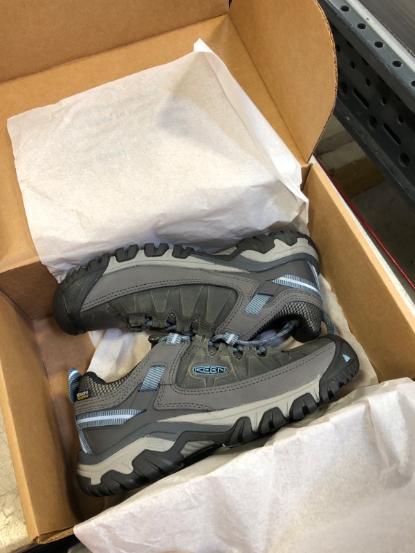 Photo 1 of KEEN Women's Targhee 3 Low Height Waterproof Hiking Shoe 9 Steel Grey/Captains Blue
