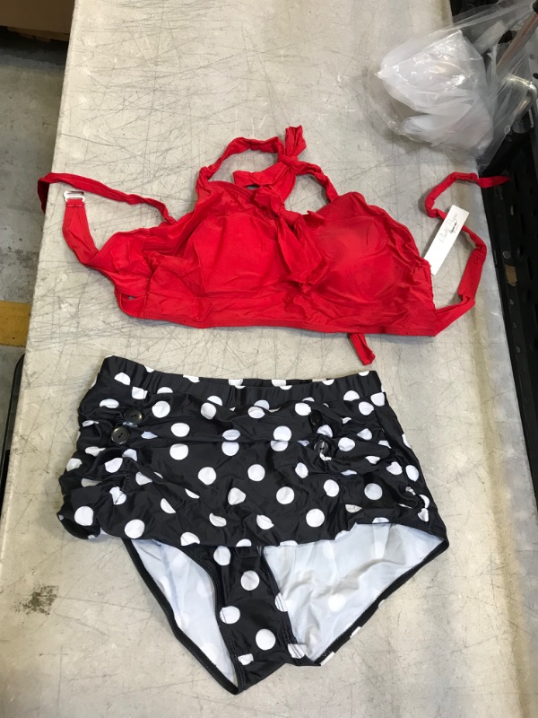 Photo 1 of BELLE POGUE RED BATHING SUIT SIZE LARGE 