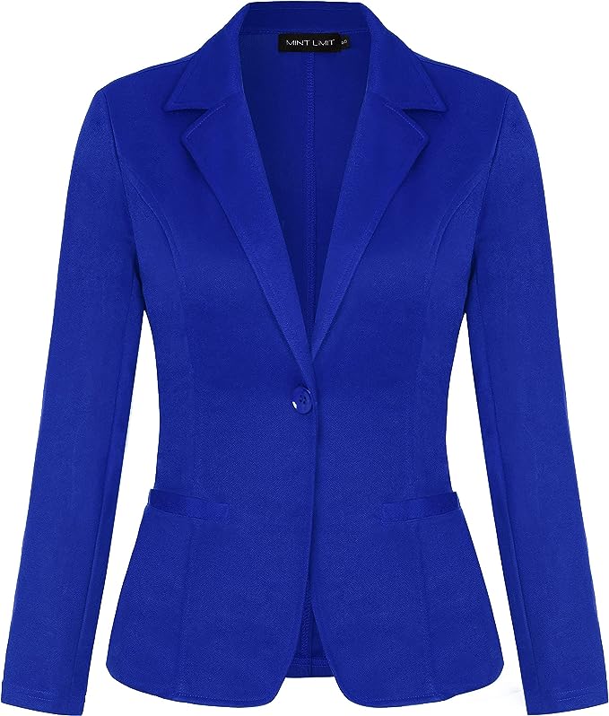 Photo 1 of MINTLIMIT Blazers for Women Casual Long Sleeve Button Front Blazer Work Office Blazers Jacket with Pockets SIZE 2XL 

