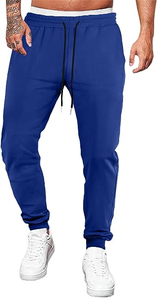 Photo 1 of Men's Sweatpants Tapered Gym Running Workout Pants Athletic Drawstring Joggers with Pockets SIZE M 