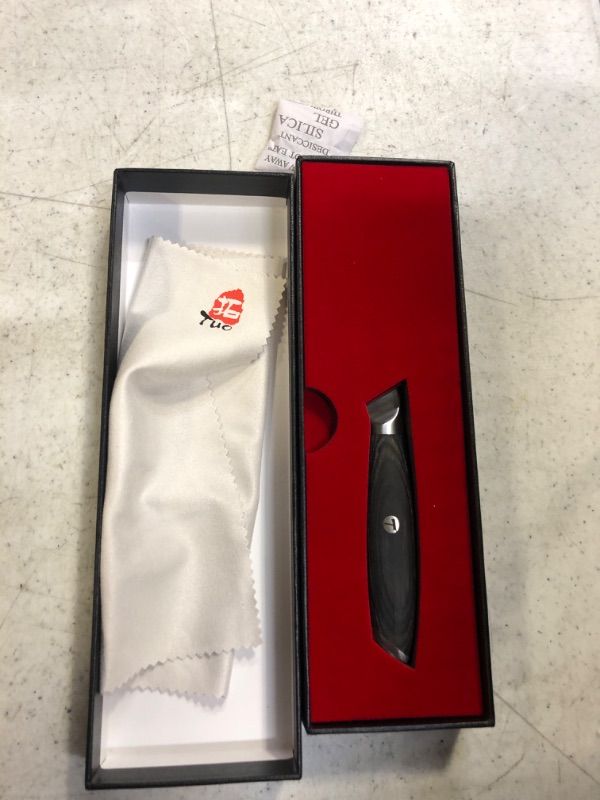 Photo 2 of TUO Fruit Paring Knife, Peeling Knife 3.5 inch - German HC Steel - Full Tang Pakkawood Handle - Falcon Series with Gift Box
