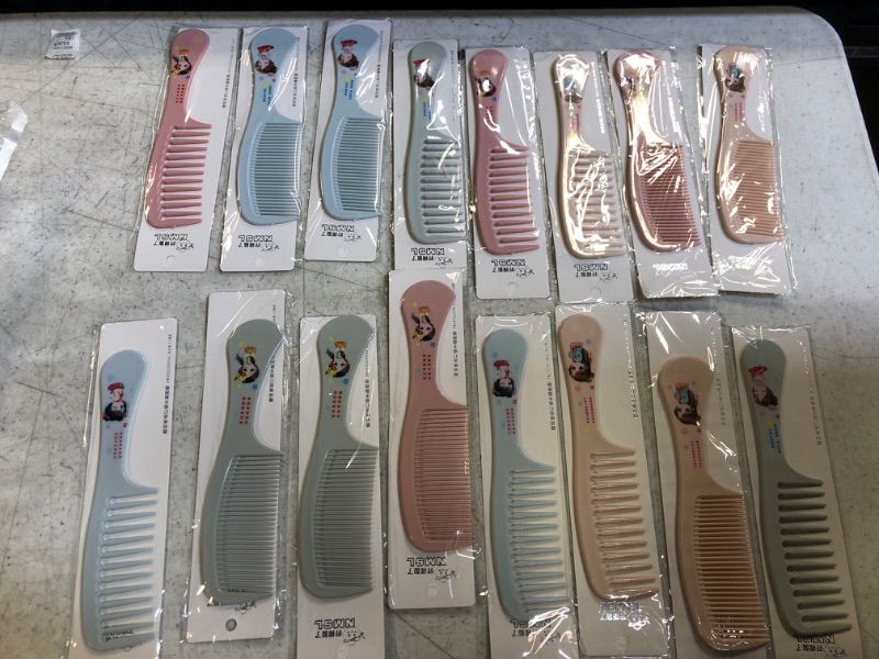 Photo 1 of 16 Pcs Hair Combs Set Including 8 Wide Tooth Comb for Curly Hair Wet Dry Hair, 8 Fine Tooth Comb for Women,Men