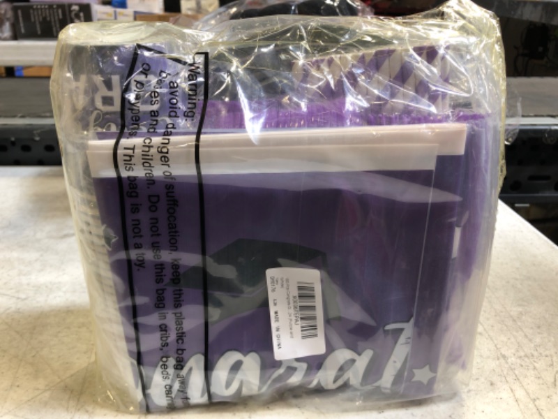 Photo 1 of 193 Pcs Congrats Grad Party Supplies Set Graduation Decoration Class of 2023 Graduate Tablecloth Cups Plates Napkins Tableware for Event Celebration Party Supply, Serves 24 (Purple and White)
