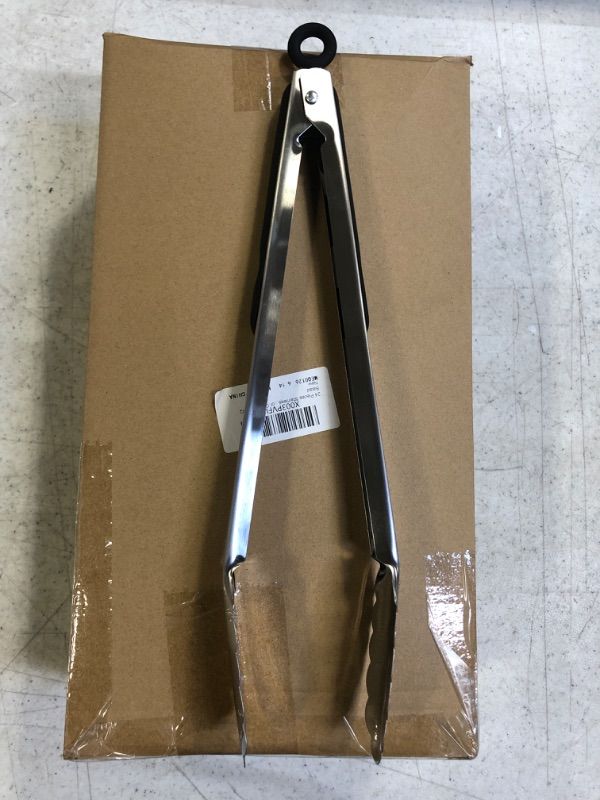 Photo 1 of 24 Pieces Stainless Steel Kitchen Tongs 7/9/12 Inches Non Stick Locking Metal Food Tongs for Cooking BBQ Salad
