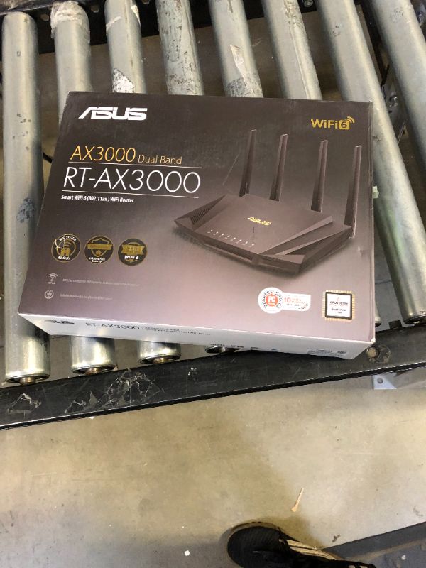 Photo 2 of ASUS WiFi 6 Router (RT-AX3000) - Dual Band Gigabit Wireless Internet Router, Gaming & Streaming, AiMesh Compatible, Included Lifetime Internet Security, Parental Control, MU-MIMO, OFDMA