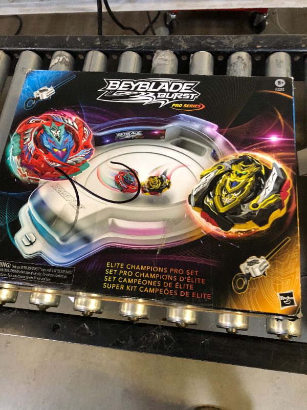 Photo 2 of Beyblade Burst Pro Series Elite Champions Pro Set -- Complete Battle Game Set with Beystadium, 2 Battling Top Toys and 2 Launchers