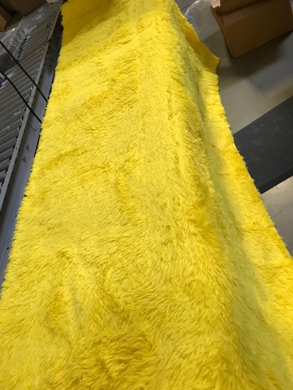 Photo 2 of  Soft Area Rugs for Bedroom Living Room Plush Fluffy Rug 5x8 Feet, Shag Furry Area Rug Carpet Non Shedding for Nursery Children Kids Girls Room Home Decorative, Yellow