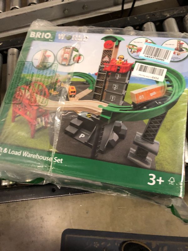 Photo 2 of BRIO World - 33887 Lift & Load Warehouse Set | 32 Piece Train Toy with Accessories and Wooden Tracks for Kids Ages 3 and Up