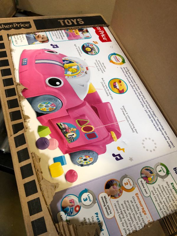 Photo 3 of Fisher-Price Laugh & Learn Crawl Around Car, Pink Interactive Play Center With Smart Stages Learning Content For Babies And Toddlers Ages 6 Months And Up Crawl Around Car – Pink