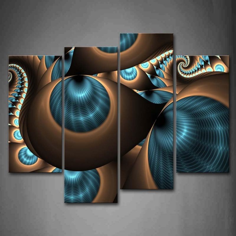 Photo 1 of Abstract Blue Brown Like Several Holes Wall Art Painting The Picture Print On Canvas Abstract Pictures for Home Decor Decoration Gift
