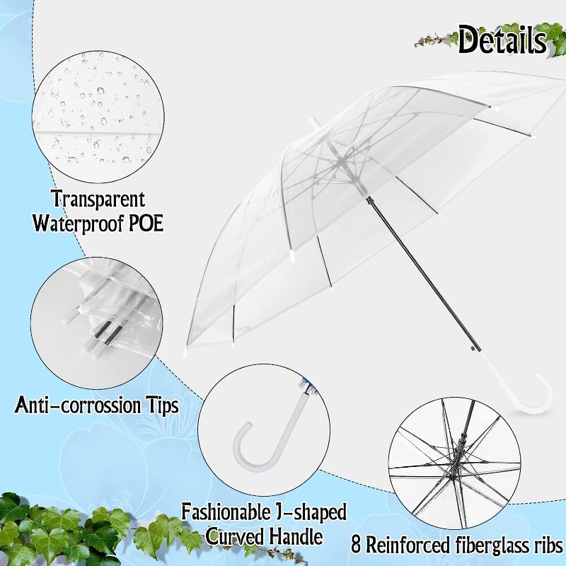 Photo 1 of 24 Pieces Clear Umbrella