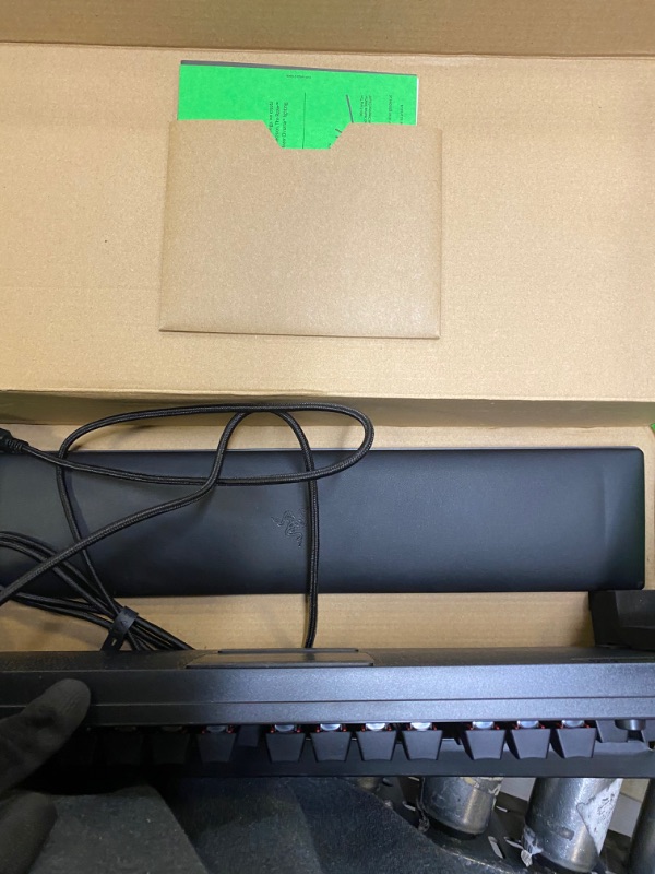 Photo 3 of Razer Huntsman V2 Optical Gaming Keyboard: Fastest Linear Optical Switches Gen-2 w/Sound Dampeners & 8000Hz Polling Rate - Doubleshot PBT Keycaps - Dedicated Media Keys & Dial - Ergonomic Wrist Rest Classic Black Keyboard Huntsman V2 Linear Optical Switch