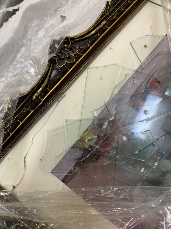 Photo 1 of 11" x 14" Walnut Frame, Broken Glass Frame is Fine --- Box Packaging Damaged, Item is New
