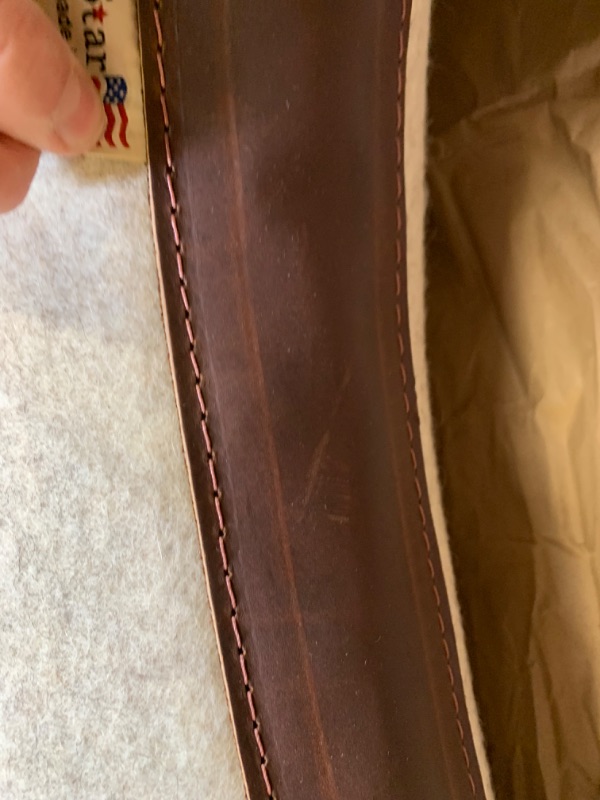 Photo 4 of 5 Star - 1 1/8" Extra Thick Rancher Western Saddle Pad - The Rancher Performer Full Skirt 32" x 32" This Horse Saddle Pad is Great for Ropers and Ranchers. Free Sponge Saddle Pad Cleaner Included --- Box Packaging Damaged, Item is New
